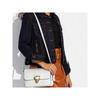 COACH Studio 25 C-Logo Flap Bag - Large White Leather Shoulder Bag, Women's Style, Ideal for Holidays, Anniversaries, and Christmas Gifts. C6641