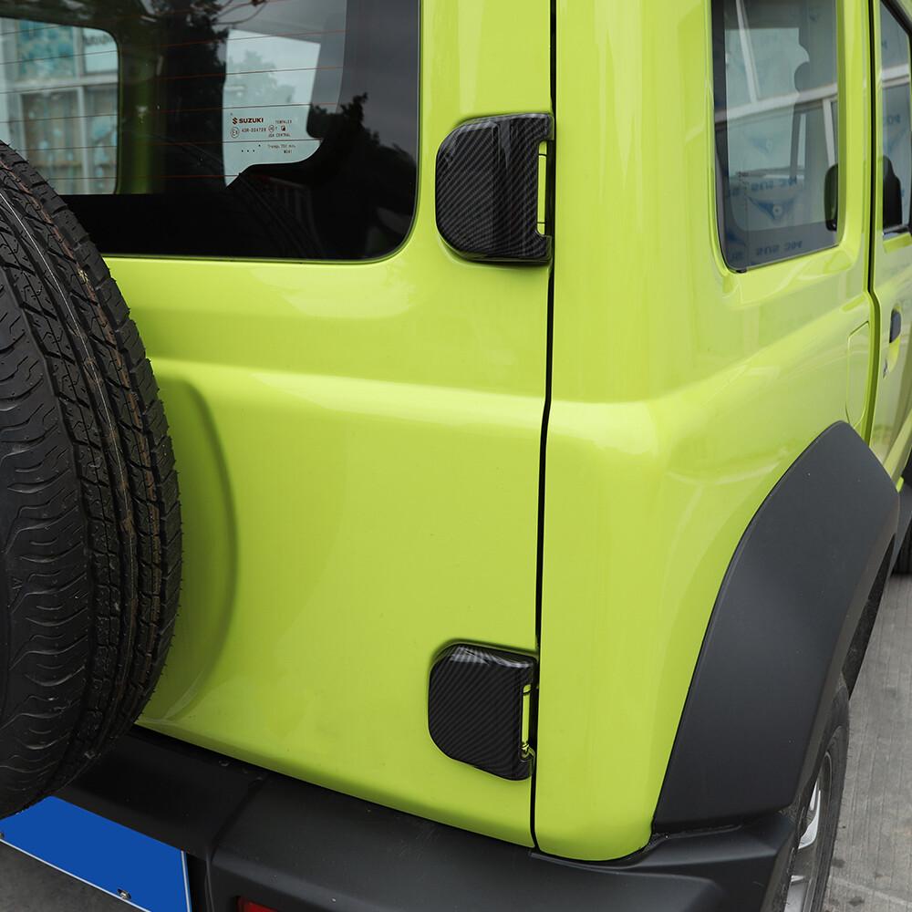 Carbon Fiber Rear Door Tailgate Hinge Cover Trim Bezels For Suzuki Jimny 2019+
