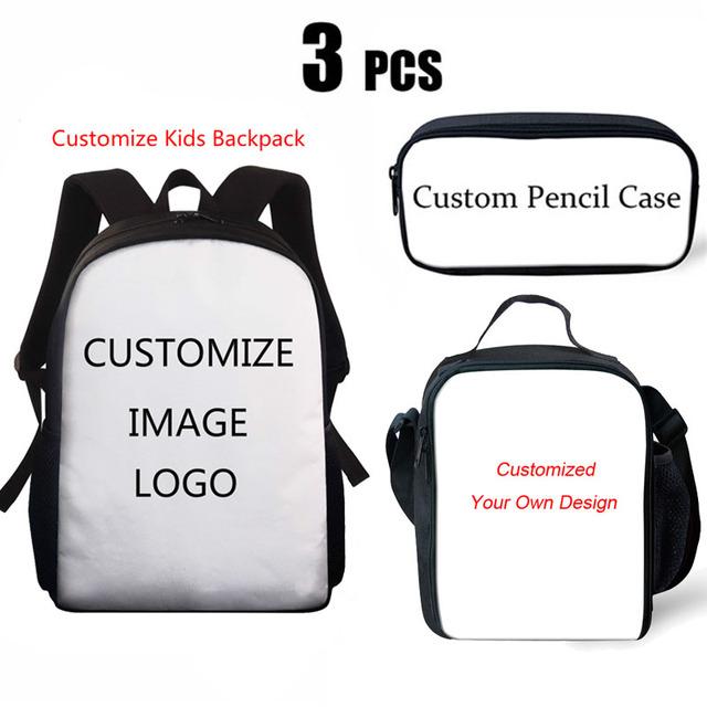 Classic Popular Novelty Funny Haiti Flag 3D Print 3pcs/Set Pupil School Bags Laptop Daypack Backpack Lunch Bag Pencil Case