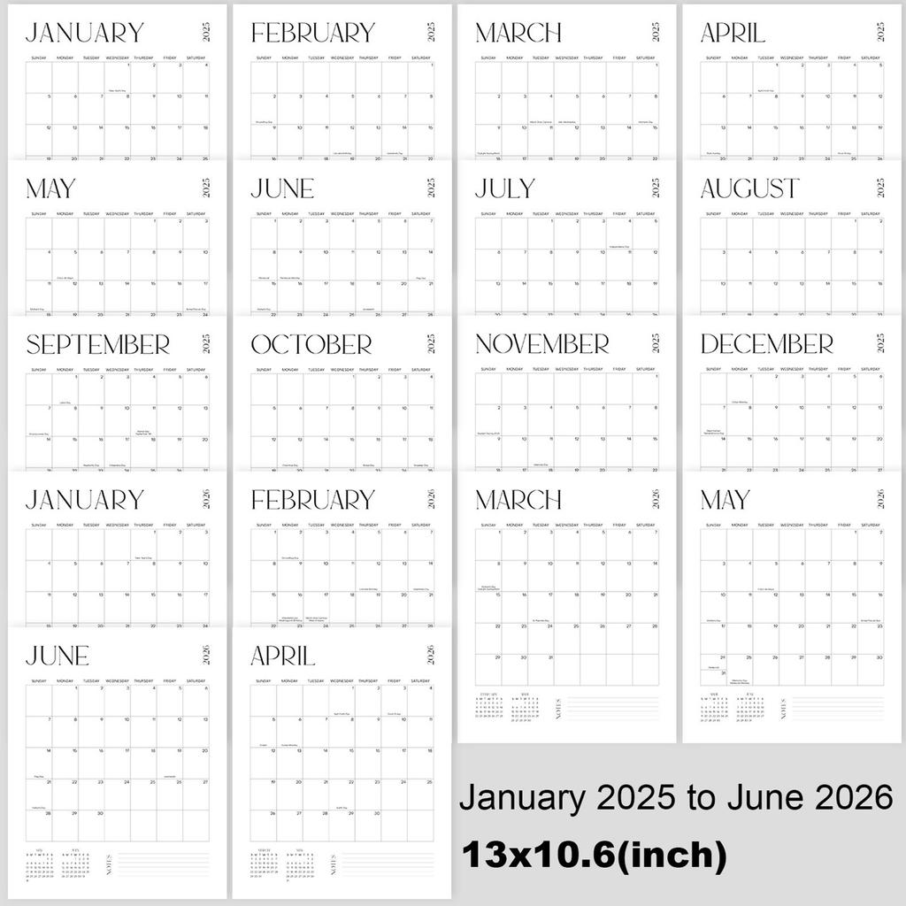 Kalendārs 2025-2026 - 2025 Galda kalendārs Liels, Galda kalendārs, Mazs Galda kalendārs 2025-2026,