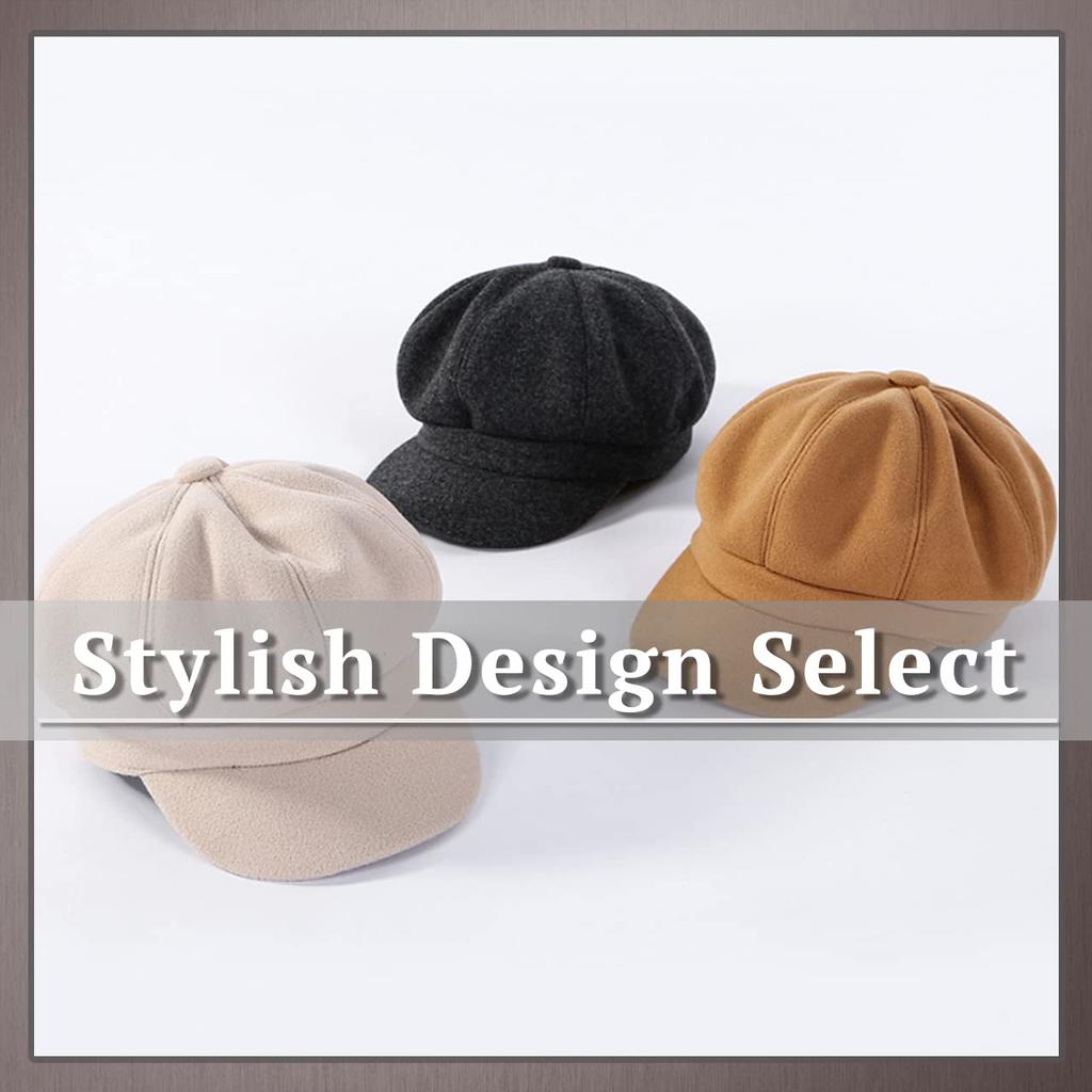 ONE LIMITATION Wool Casquette Cap Cute CP097 (One Limitation) Women's - Warm, Stylish, - (Yellow)