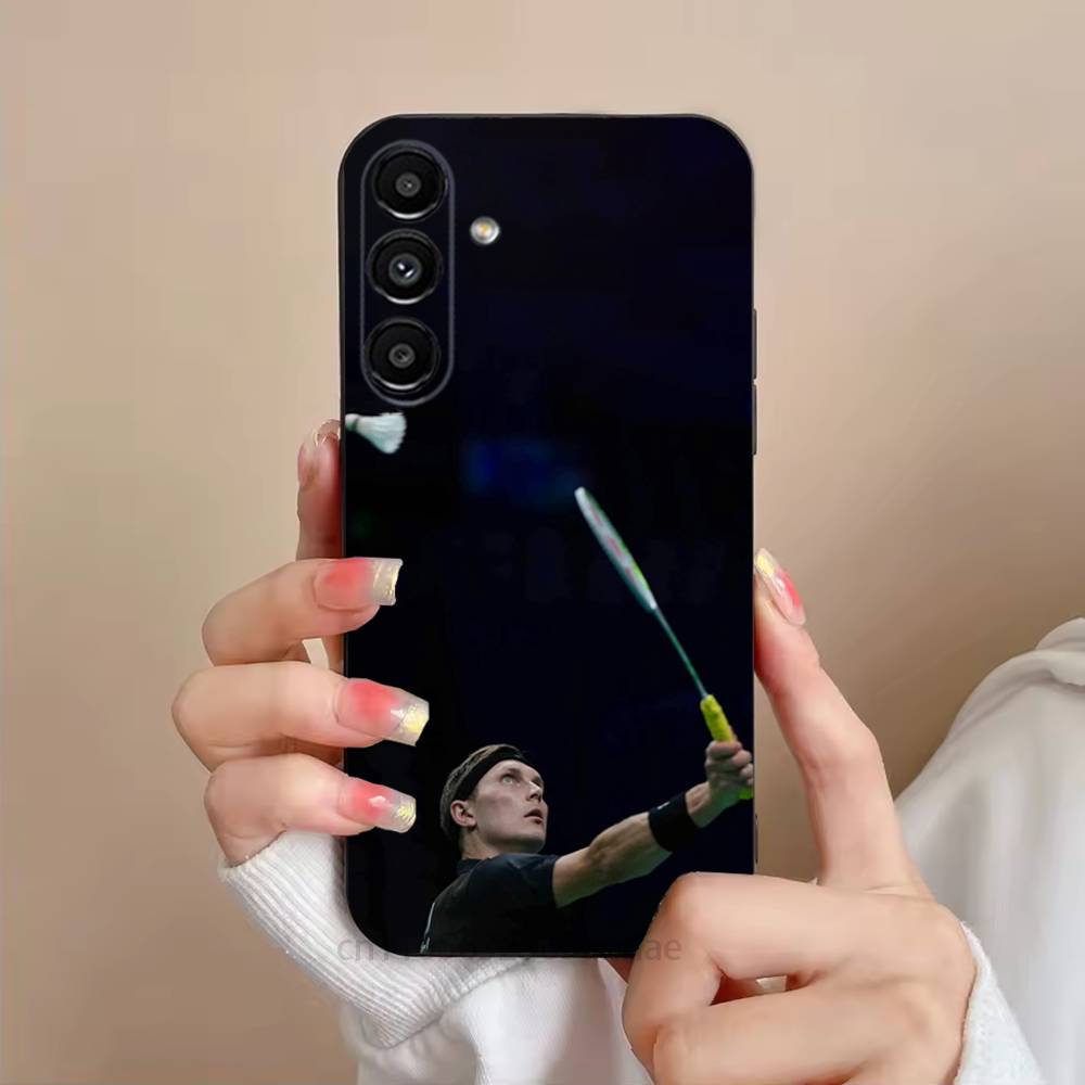 V-Viktor Axelsen Handyhülle Für Samsung S25,24,21,22,23,S30,Ultra,S20,Plus,Fe,Lite,Note,S10,S9,Schwarzes Weiches Material