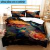 Hummingbird In Bloom 3pcs Bedding,Including 1pc Duvet Cover And 2pcs Pillowcases Perfect for Christmas,Ideal for Bedroom, Dormitory