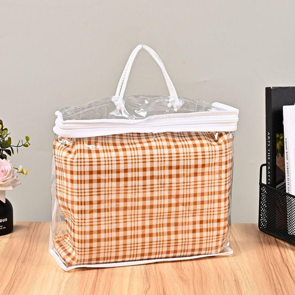 Transparent Bed Sheet Organiser Pouch Reusable Tote Bag Quilt Storage Bag  for Pillow Blanket