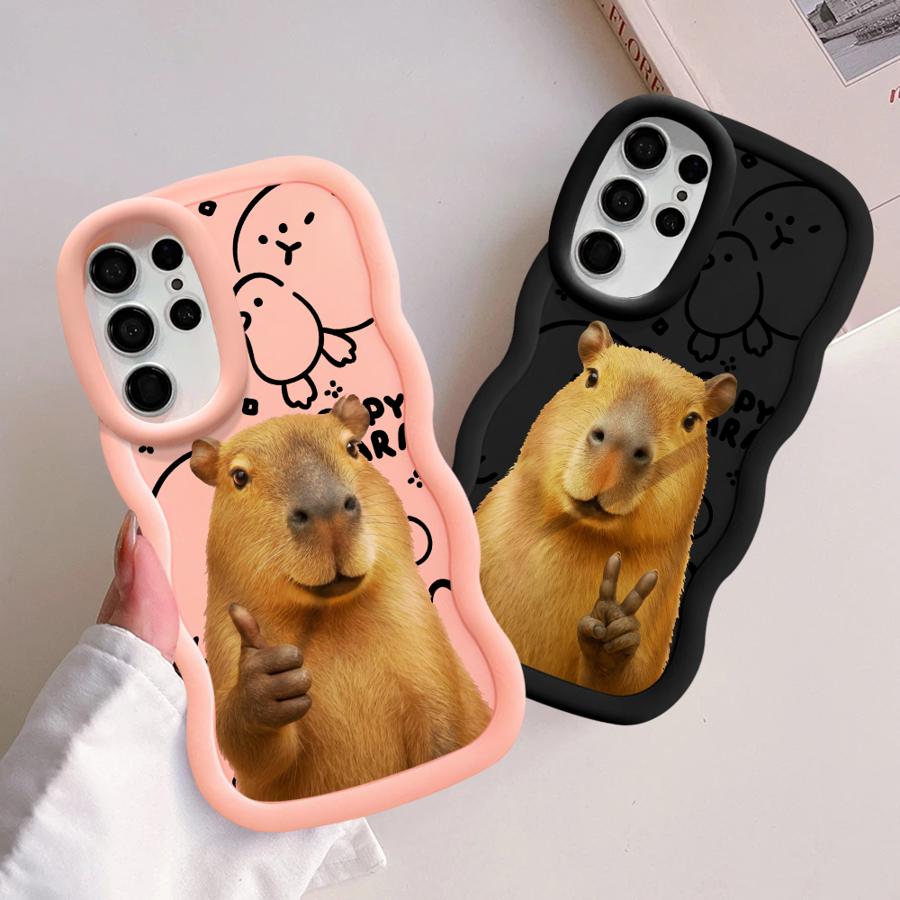 Capybara Cute Fashion Case for Samsung Galaxy S22 Ultra S25 A25 S21 S24 A26 S20 FE S23 Plus Soft Phone Cover A54 A34 A24 A36 A35