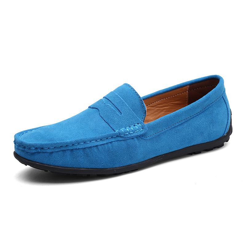 Men Casual Shoes Luxury Mens Loafers Handmade Suede Genuine Leather Men's Shoes Moccasins Slip On Flats Male Luxe Driving Shoes