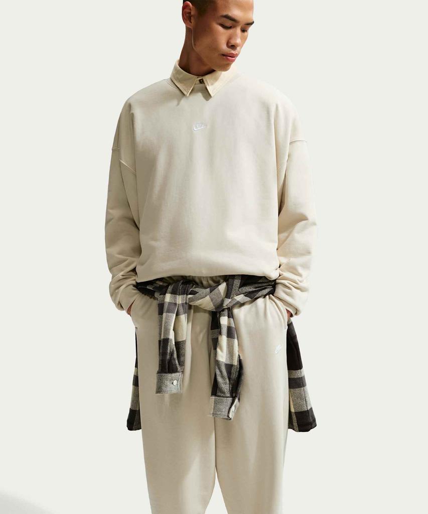 Nike Sportswear Club Oversized French Terry Pants M - Light Khaki:White / If0722-229