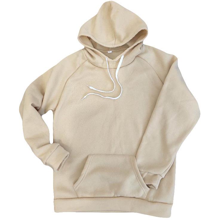 European & American Women's Autumn/Winter Fashion Set: Plus Velvet Hooded Sweatshirt & Sweatpants