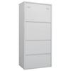 Wardrobe Light Grey 80 x 50 x 180 cm Steel