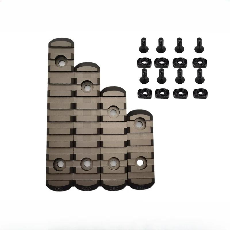Tactical Metal 20mm Rail Segment M-LOK KEYMOD Picatinny Rail CNC Machined Accessory for Airsoft & MI Handguard