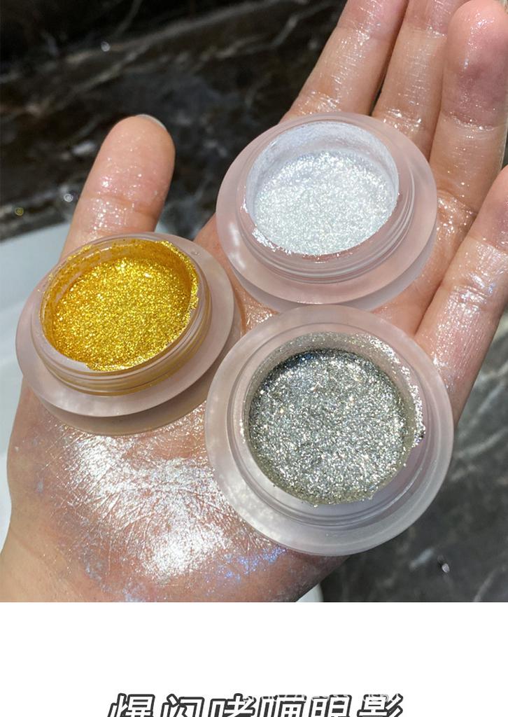 Gold Glitter Gel Eyeshadow Shiny Metallic Eye Makeup For Festival
