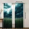 2pc,  Scene Curtain Dramatic Sky Durable Polyester,Without Electricity Festive Holiday Applies To Indoor Celebrations, Room