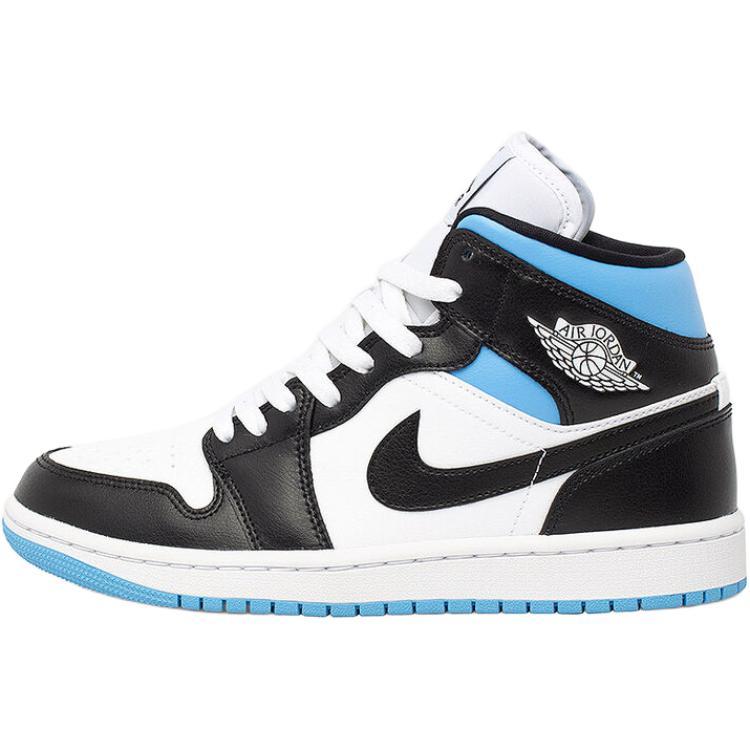 Womens Air Jordan 1 Mid 'University Blue' (women's sizes) White / University Blue / Black Skate Shoes BQ6472 102
