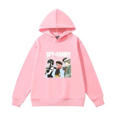 Anime Spy Family Print Children's Hooded Sweatshirt 2025 Autumn and Winter Boys and Girls Long-sleeved Comfortable Pullover Top