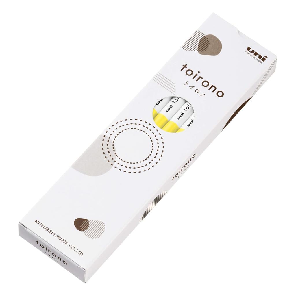 Mitsubishi Pencil Toirono Colored 1 Pencils, Dozen, Yellow, TR.1051D