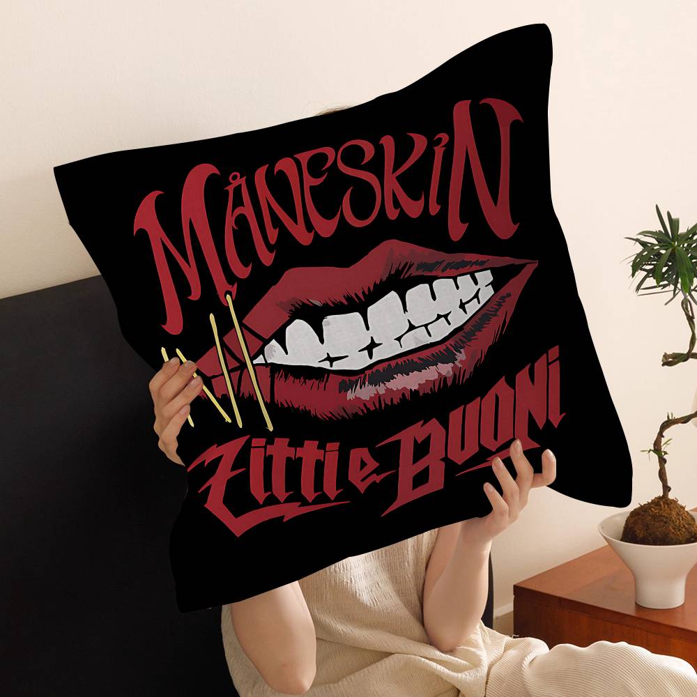 M-Maneskin D-Damiano David Band Lucky Dragon Pillow Cover Sofa Cushion Cover Home Room Decoration Children Gift
