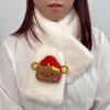 Women's Korean Style Faux Rabbit Fur Scarf - Thick, Warm, Plush Neck Warmer for Autumn/Winter 2024 - Versatile Student Accessory