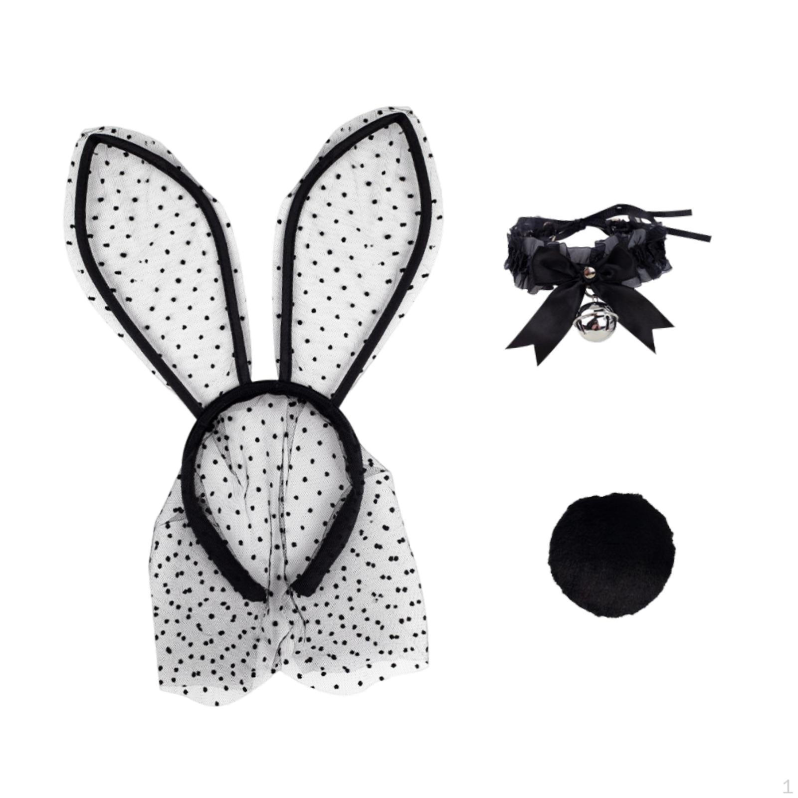 Ободок с кроличьими ушками, набор аксессуаров для костюма для танцевальных нарядов, гибкий, регулируемый Style G