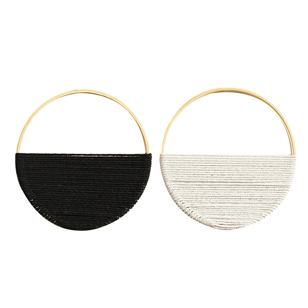 Pack of 2pcs Unique Woven Wall Hangings Round Shaped Wall Decor Bohemian Home Decorations for Apartments Dorm Crib