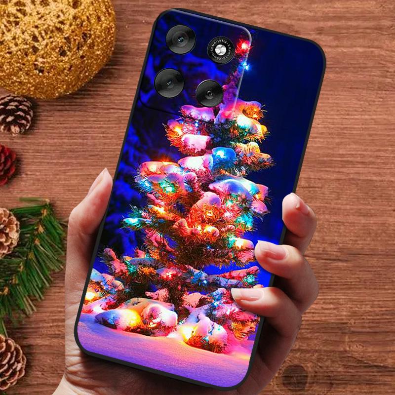 Christmas Painted Cover For Motorola Moto G56 G86 G24 Power G05 G54 G34 G14 G15 G35 G55 G75 Case Silicone Soft Funda Phone Cover