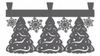 Christmas tree snowflake curtain pelmet Christmas nar PATKI 60x35