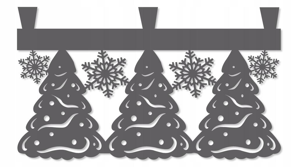 Christmas tree snowflake curtain pelmet Christmas nar PATKI 60x35