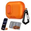 Secure Lock Texture Earphone Case With Phone Stand For Apple AirPods 4 Pro 3 2 Shockproof Bluetooth Headset Cover With Hook