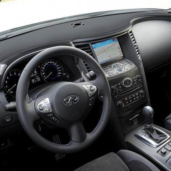 Black Leather Car Dashmat Dash Mat For Infiniti FX35 FX45 FX50 Dashboard Cover