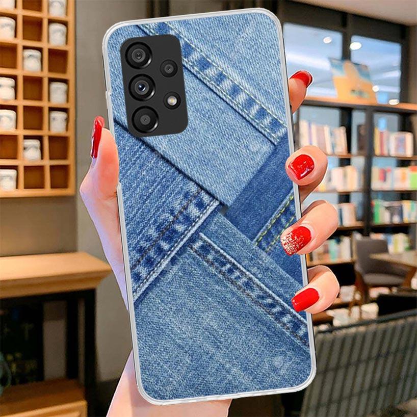 

Jeans Cowboy Denim Printed Phone Case For Samsung Galaxy A17 A37 A57 A16 A26 A36 A56 A15 A25 A35 A55 A14 A24 A34 A54 A13 A23 A33 Samsung A14
