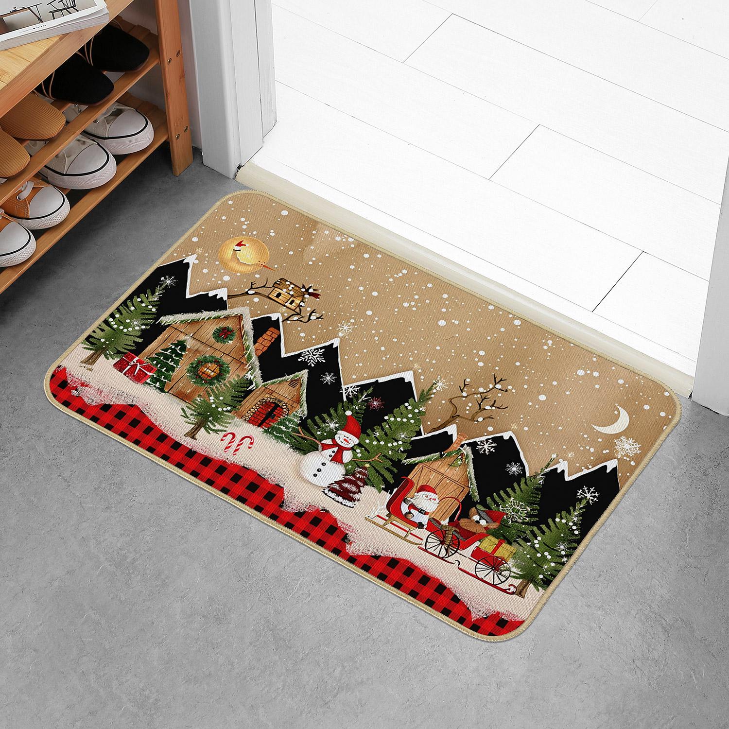 

Christmas joy welcome doormat holiday decoration carpet, perfect for entrances, living rooms, bedrooms, kitchens, and laundry ro 400MMx600MM