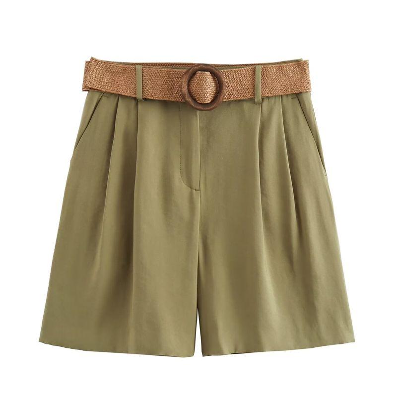 Kaslead New Arrival Women's Clothing Fashion Style Fashion All-Match Matching Belt Bermuda Shorts 8649767