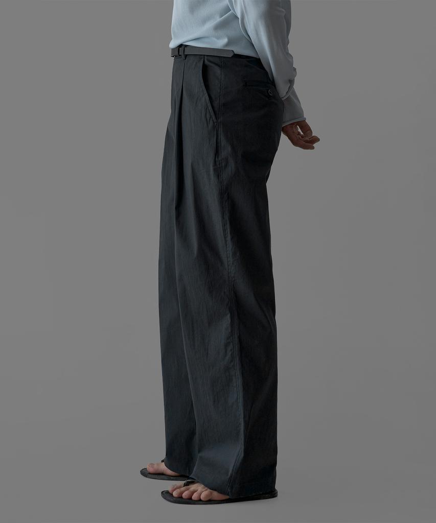 Baulopeulodeogteu Light Cn Double-Pleat Pants [Charcoal]