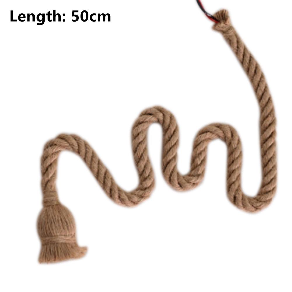 

Ретро подвесные светильники с одной головкой, веревочные светильники в винтажном стиле, ресторан, бар, лофт, кухня, сделай сам, креативная светодиодная веревка 50cm