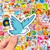 100 Small Size Cartoon Animal Food Stickers Ins Wind Handbook Stickers Luggage Decorative Stickers