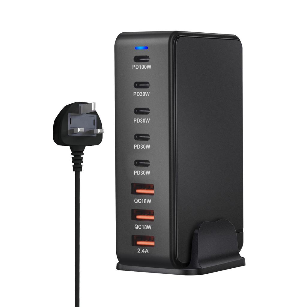 268W Gallium Nitride 8-Port 240W PD Desktop Charger.