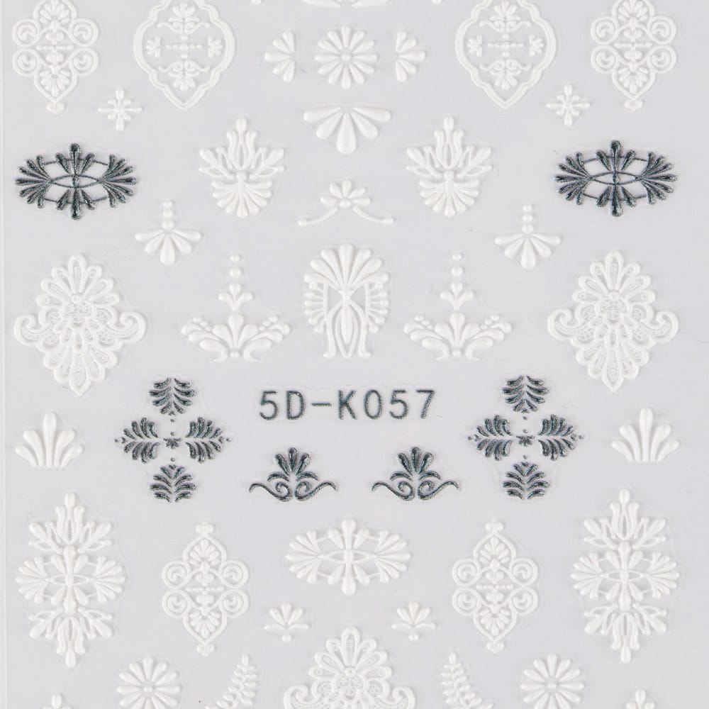 Naklejki Biżuteryjne 5D Samoprzylepne Wypukłe Akrylowe Wzory Ornamenty 5D-K057
