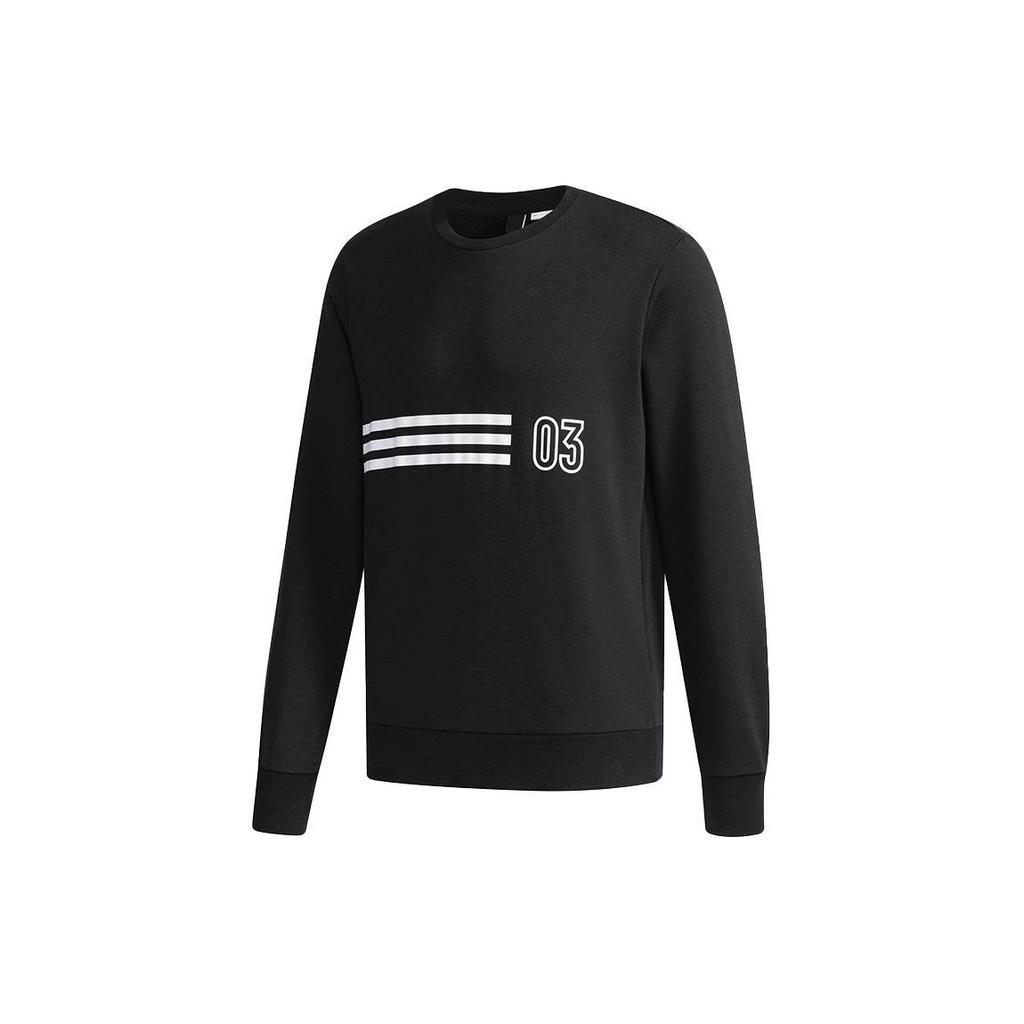 Adidas Fashionable Warm Round Neck Pullover Long Sleeve Sweatshirt Men Sweatshirt Black CX4948