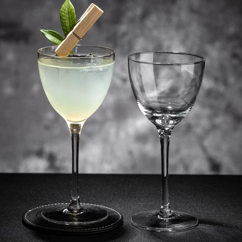 Transparent Cocktail Glasses Cups,Simple Glass Goblet,Classic Champagne Martini Glass Cup,Thin Wine Glasses Cup,Party Bar Tools