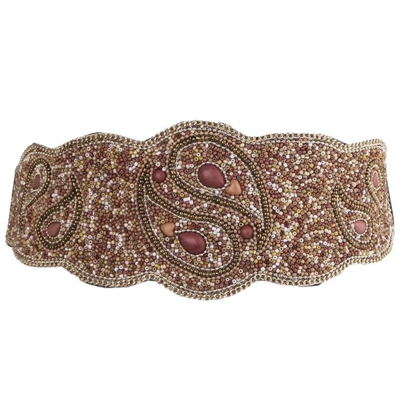 Elastic Corset Belt Cincher Belt Corset Belt Bohemian Underbust Corset Snap Waist Belt Female Girdle Beaded Waiststrap