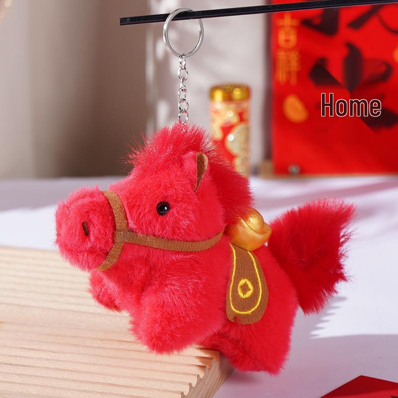 Portachiavi Peluche Cavallo 2026 - 'Ricchezza Istantanea' Carino Regalo di Capodanno