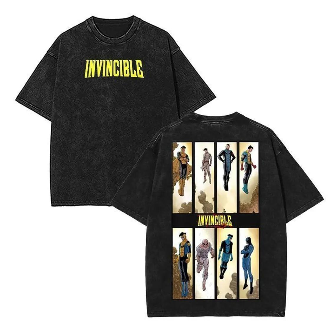 Invincible Mark Grayson Mineral Wash Graphic T-Shirt Unisex Cotton Tee S разноцветный