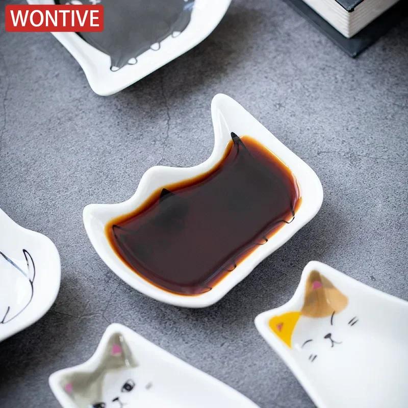 Japanischer Stil Keramik winziger Teller Kreativität Zuhause Restaurant Sojasauce Essig Senf Würze Tier Keramikschale Küche