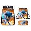 Children Cartoon Pattern Breathable Backpack Three Piece Set