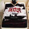 1 Peça Manta de Flanela com Estampa Dexter, Alta Qualidade para Todas as Estações, Decoração de Casa, Calor e Conforto, Perfeita para Presentes de Natal