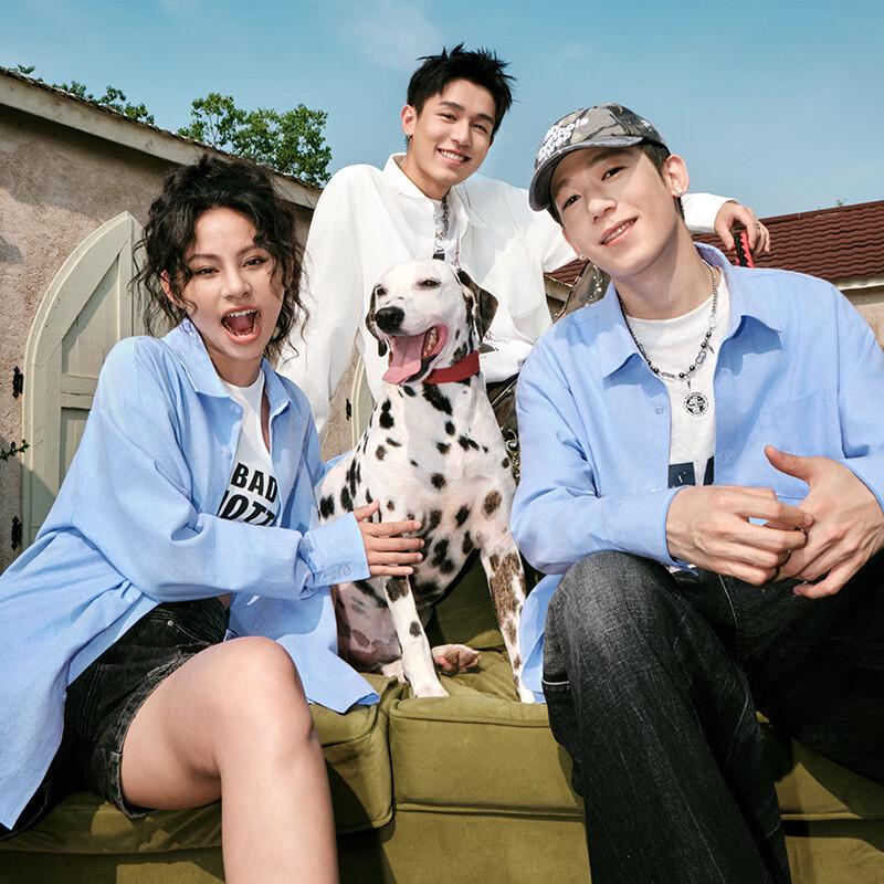 VANCL Herren Oxford-Stoff Langarmhemd