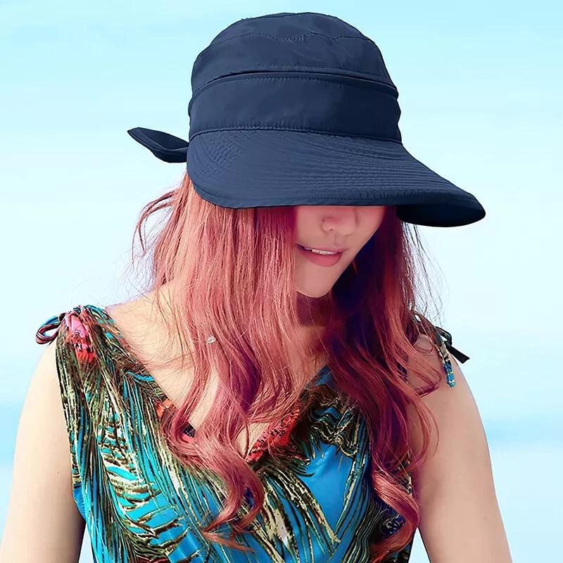 Foldable Hat Wide Brim Sun Hat Summer Hat Protective For Beach Ladies Women