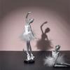 Beautiful Resins Ballerinas Statue Ballet Dancer Figurine Dancing Girl Sculpture for Artistics Home and Office Decors