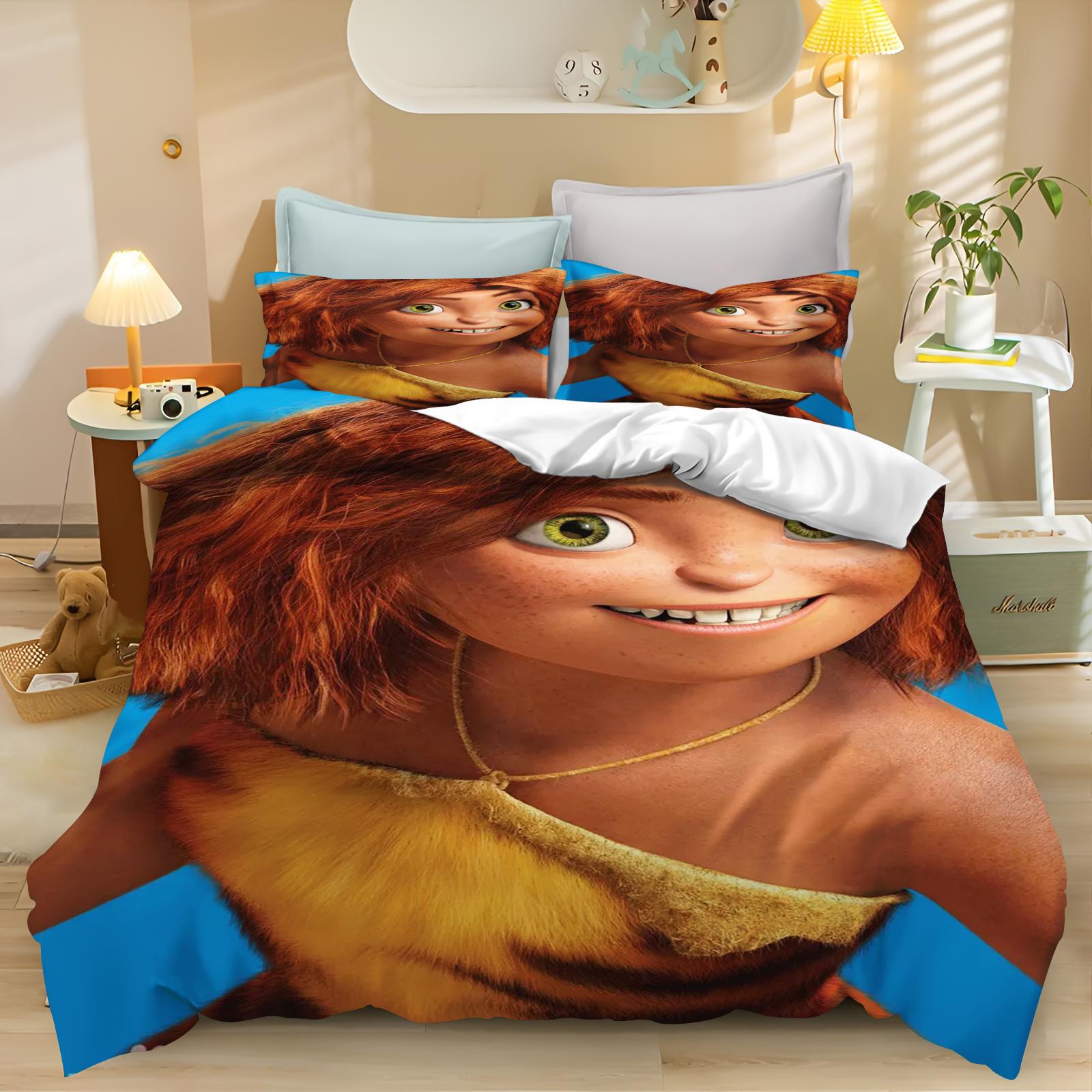 The Croods Xiao Yi Duvet Cover Set Bedding Comforter Sets King Size 3D Children S Bedding Set 135x200cm