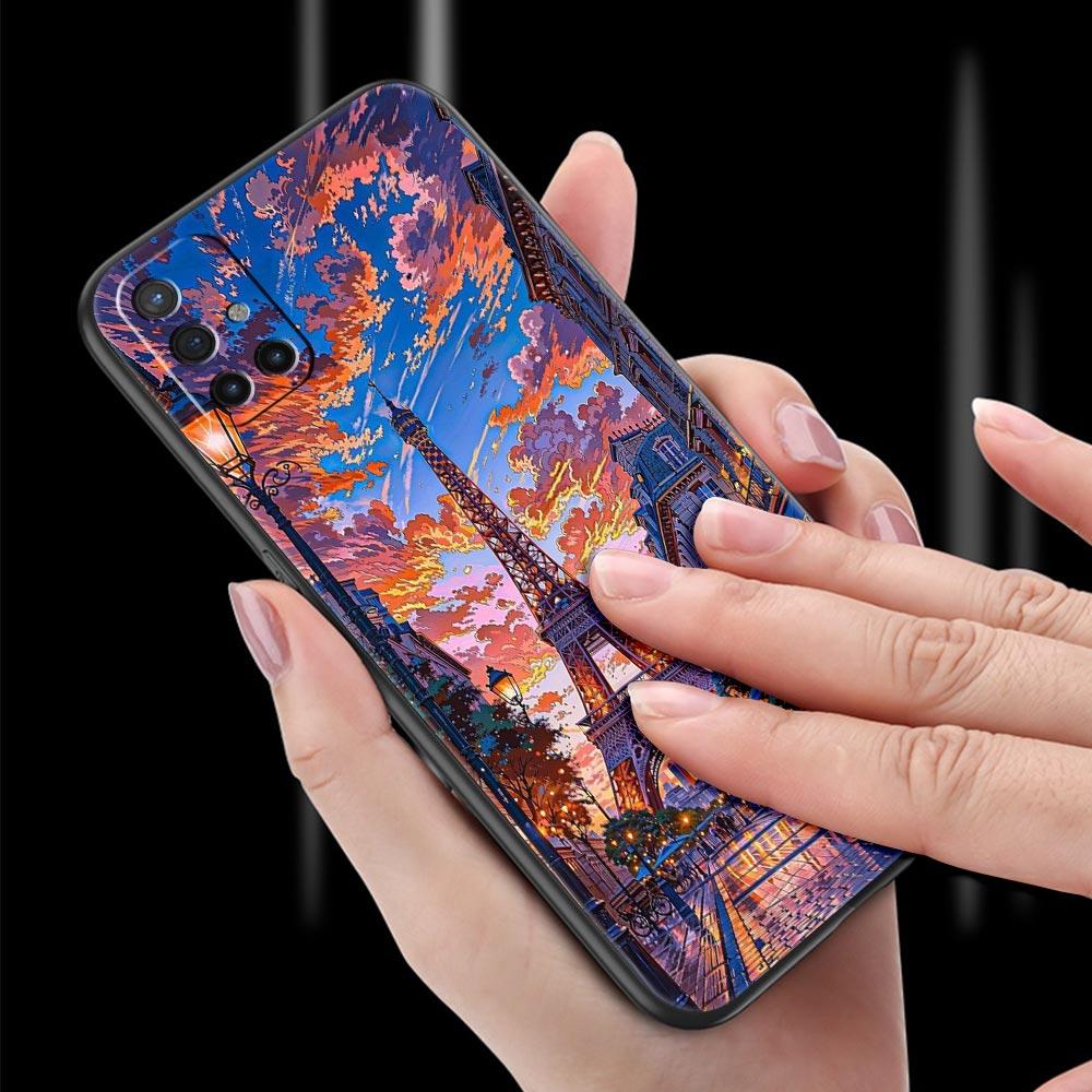 Phone Case For OnePlus 15 13 12 11 10 9 8 7T Pro 13T 13R 12R 10R 9RT 8T Nord 2T CE 2 3 5G Lite Cover Red Umbrella Eiffel Tower