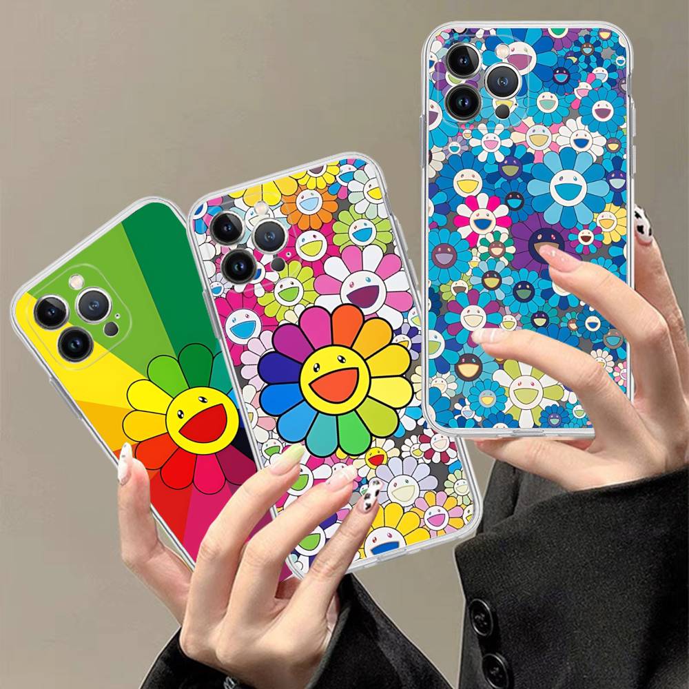Art Japanese M-Murakami Artisti T-Takash TPU Silicone Case For IPhone 11 12 13 14 15 16 17 Pro Max Shockproof Clear Back Cover